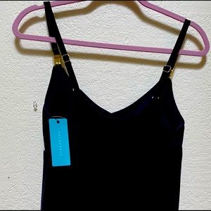 Aqua Green Slide Slit Swim Dress XL Black